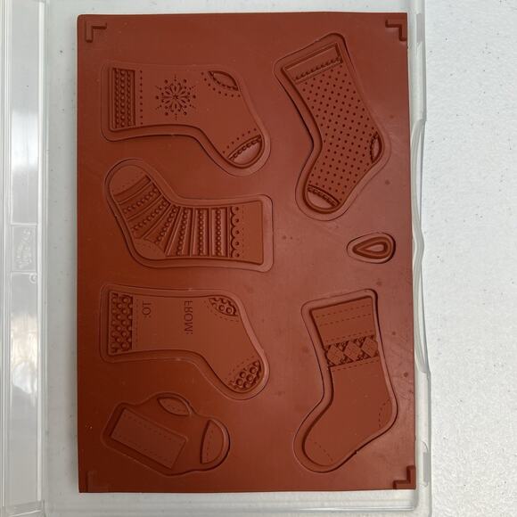 Stampin Up STITCHED STOCKINGS Coordinating Punch Christmas Winter Retired XL - Picture 9 of 11